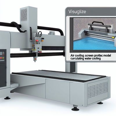 उच्च कटिंग सटीकता और कूलिंग मॉडल सर्कुलेटिंग वाटर कूलिंग के साथ एयर कूलिंग स्क्रीन प्रोटेक्टर लेजर कटिंग मशीन
